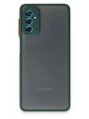 Newface Samsung Galaxy M52 5G Kılıf Montreal Silikon Kapak - Yeşil