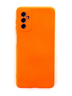 Newface Samsung Galaxy M52 5G Kılıf Nano içi Kadife Silikon - Turuncu