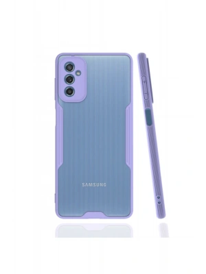 Newface Samsung Galaxy M52 5G Kılıf Platin Silikon - Lila