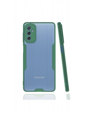 Newface Samsung Galaxy M52 5G Kılıf Platin Silikon - Yeşil