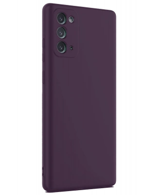 Newface Samsung Galaxy Note 20 Kılıf First Silikon - Mürdüm