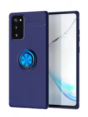 Newface Samsung Galaxy Note 20 Kılıf Range Yüzüklü Silikon - Mavi