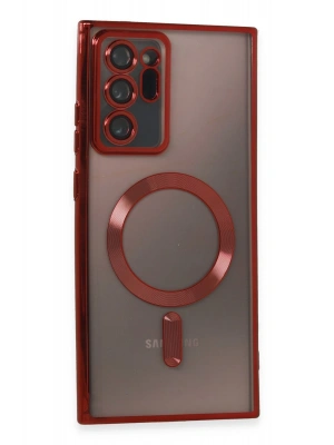 Newface Samsung Galaxy Note 20 Ultra Kılıf Kross Magneticsafe Kapak - Kırmızı