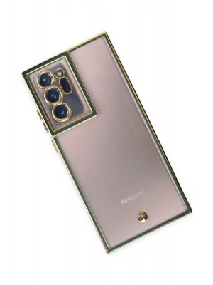 Newface Samsung Galaxy Note 20 Ultra Kılıf Liva Lens Silikon - Yeşil