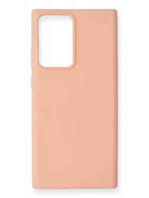 Newface Samsung Galaxy Note 20 Ultra Kılıf Nano içi Kadife Silikon - Pudra
