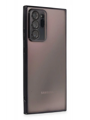 Newface Samsung Galaxy Note 20 Ultra Kılıf Razer Lensli Silikon - Siyah