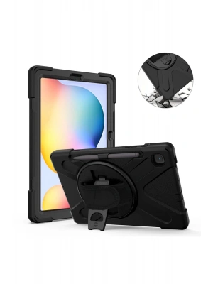 Newface Samsung Galaxy P610 Tab S6 Lite 10.4 Kılıf Amazing Tablet Kapak - Siyah