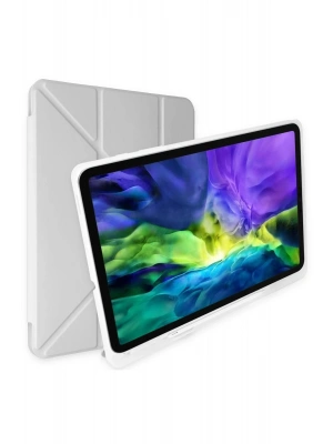 Newface Samsung Galaxy P610 Tab S6 Lite 10.4 Kılıf Kalemlikli Mars Tablet Kılıfı - Gri