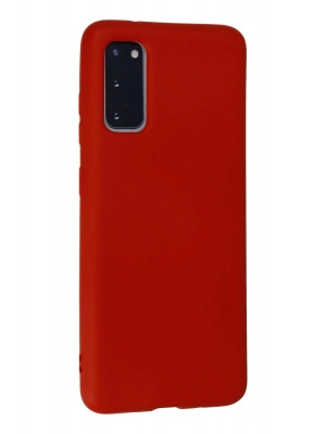 Newface Samsung Galaxy S20 Kılıf Nano içi Kadife Silikon - Kırmızı