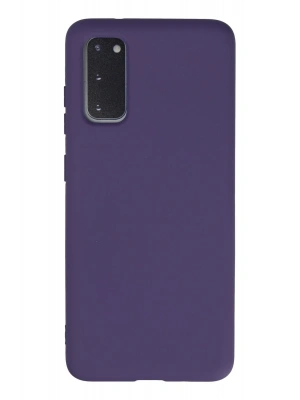 Newface Samsung Galaxy S20 Kılıf Nano içi Kadife Silikon - Mor
