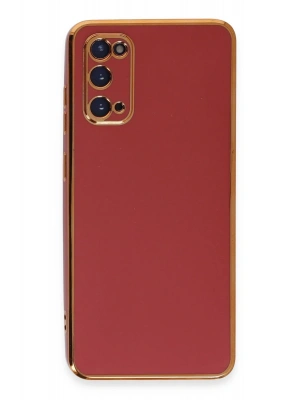 Newface Samsung Galaxy S20 Kılıf Volet Silikon - Kırmızı