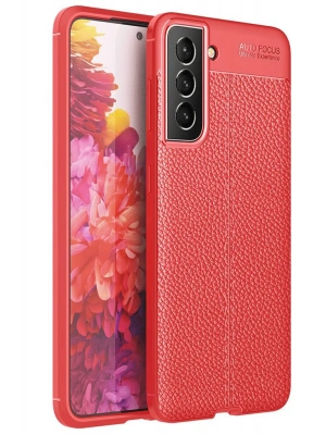 Newface Samsung Galaxy S21 FE Kılıf Auto Focus Kapak - Kırmızı