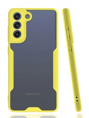 Newface Samsung Galaxy S21 FE Kılıf Platin Silikon - Sarı