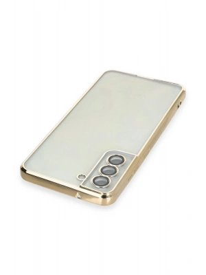 Newface Samsung Galaxy S21 FE Kılıf Razer Lensli Silikon - Gold