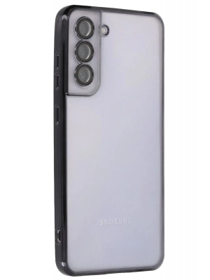 Newface Samsung Galaxy S21 FE Kılıf Razer Lensli Silikon - Siyah