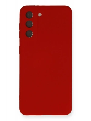 Newface Samsung Galaxy S21 Kılıf Nano içi Kadife Silikon - Kırmızı