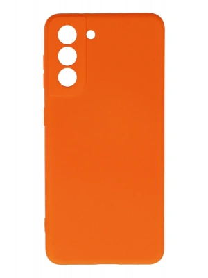 Newface Samsung Galaxy S21 Kılıf Nano içi Kadife Silikon - Turuncu