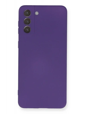 Newface Samsung Galaxy S21 Plus Kılıf Nano içi Kadife Silikon - Mor