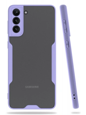 Newface Samsung Galaxy S21 Plus Kılıf Platin Silikon - Lila