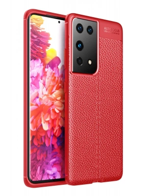 Newface Samsung Galaxy S21 Ultra Kılıf Auto Focus Kapak - Kırmızı