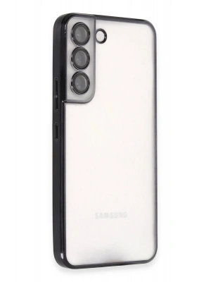 Newface Samsung Galaxy S22 Kılıf Razer Lensli Silikon - Siyah