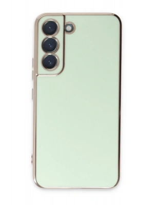 Newface Samsung Galaxy S22 Plus Kılıf Volet Silikon - Açık Yeşil