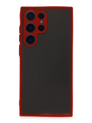 Newface Samsung Galaxy S22 Ultra Kılıf Montreal Silikon Kapak - Kırmızı