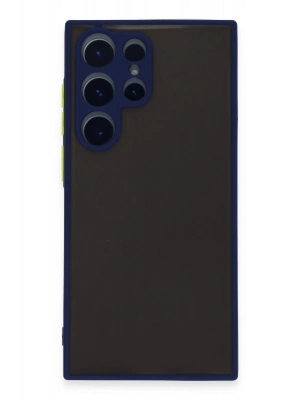 Newface Samsung Galaxy S22 Ultra Kılıf Montreal Silikon Kapak - Lacivert