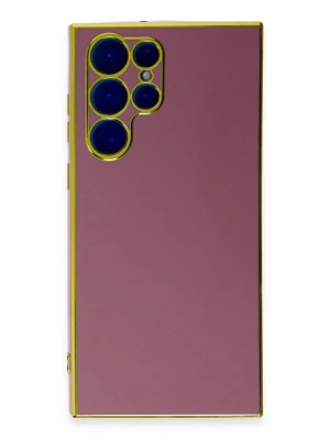 Newface Samsung Galaxy S22 Ultra Kılıf Volet Silikon - Kırmızı