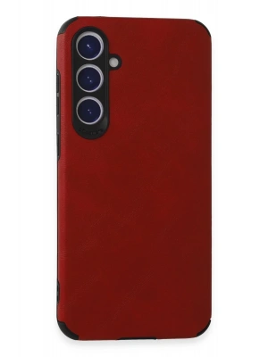 Newface Samsung Galaxy S23 FE Kılıf Loop Deri Silikon - Kırmızı