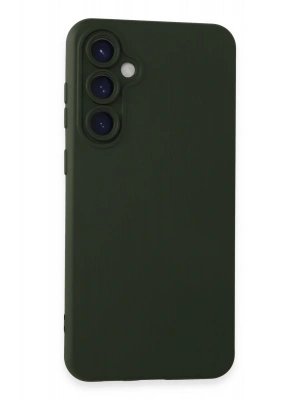 Newface Samsung Galaxy S23 FE Kılıf Nano içi Kadife Silikon - Koyu Yeşil