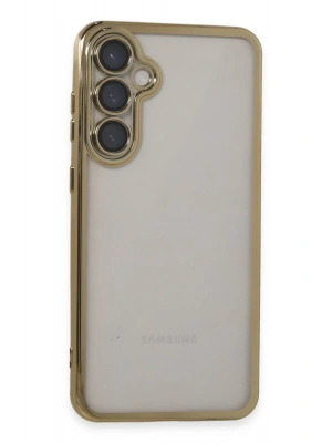 Newface Samsung Galaxy S23 FE Kılıf Razer Lensli Silikon - Gold