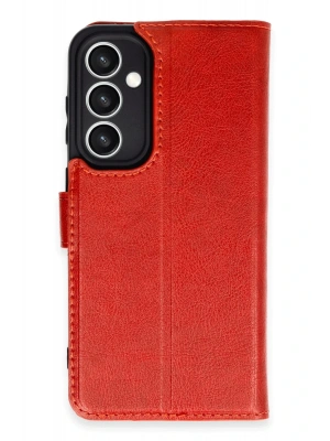 Newface Samsung Galaxy S23 FE Kılıf Trend S Plus Kapaklı Kılıf - Kırmızı