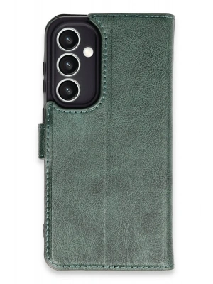 Newface Samsung Galaxy S23 FE Kılıf Trend S Plus Kapaklı Kılıf - Yeşil