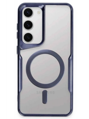 Newface Samsung Galaxy S23 Kılıf Boyi Magsafe Silikon Kapak - Lacivert