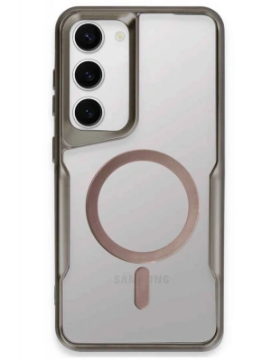 Newface Samsung Galaxy S23 Kılıf Boyi Magsafe Silikon Kapak - Titan Gri