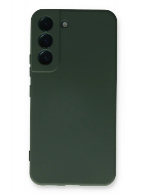 Newface Samsung Galaxy S23 Kılıf Nano içi Kadife Silikon - Koyu Yeşil