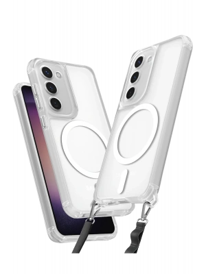 Newface Samsung Galaxy S23 Plus Kılıf Enka Magsafe Silikon Kılıf - Şeffaf