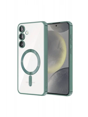 Newface Samsung Galaxy S23 Plus Kılıf Kross Magneticsafe Kapak - Koyu Yeşil