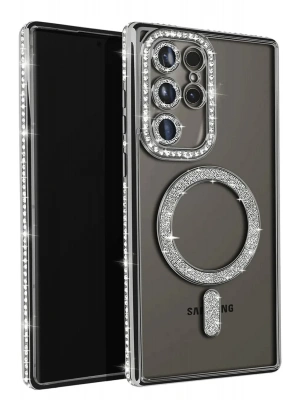 Newface Samsung Galaxy S23 Ultra Joke Simli Magneticsafe Kılıf - Siyah