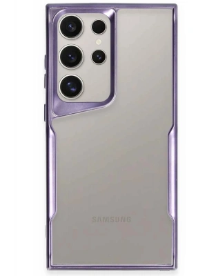 Newface Samsung Galaxy S23 Ultra Kılıf Boyi Silikon Kapak - Derin Mor