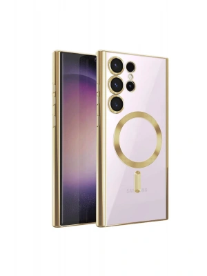 Newface Samsung Galaxy S23 Ultra Kılıf Kross Magneticsafe Kapak - Gold