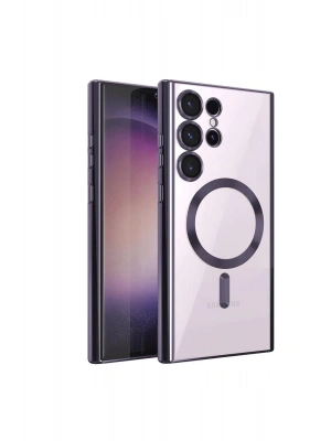 Newface Samsung Galaxy S23 Ultra Kılıf Kross Magneticsafe Kapak - Mor