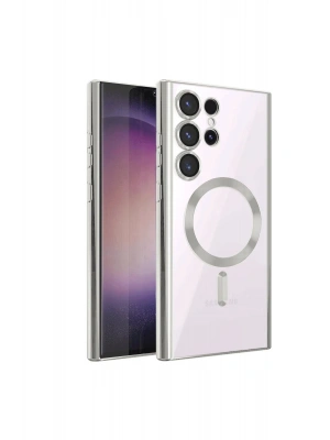 Newface Samsung Galaxy S23 Ultra Kılıf Kross Magneticsafe Kapak - Titan Gri