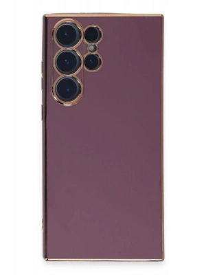 Newface Samsung Galaxy S23 Ultra Kılıf Volet Silikon - Mor