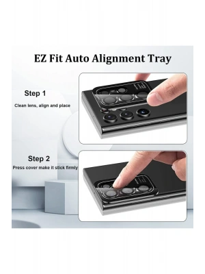 Newface Samsung Galaxy S23 Ultra Valdez Metal Kamera Lens - Kırmızı