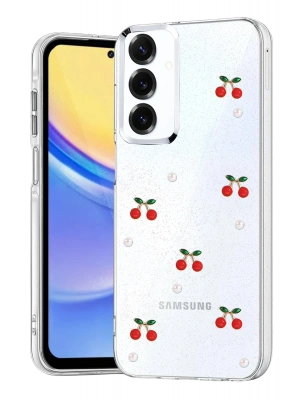 Newface Samsung Galaxy S24 FE Fiyonk Desenli Kapak - Desen 9