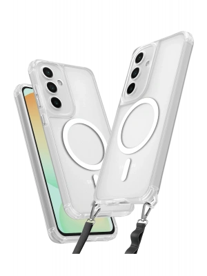 Newface Samsung Galaxy S24 FE Kılıf Enka Magsafe Silikon Kılıf - Şeffaf