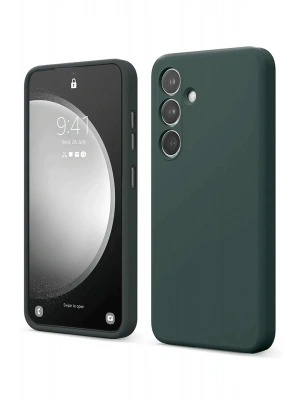 Newface Samsung Galaxy S24 FE Kılıf First Silikon - Koyu Yeşil