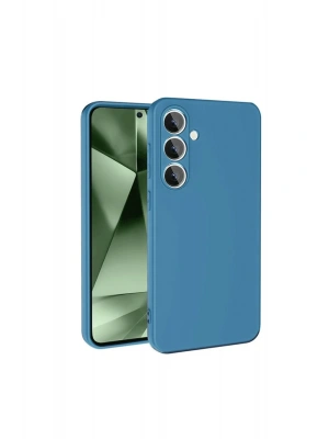 Newface Samsung Galaxy S24 FE Kılıf Nano içi Kadife Silikon - Mavi